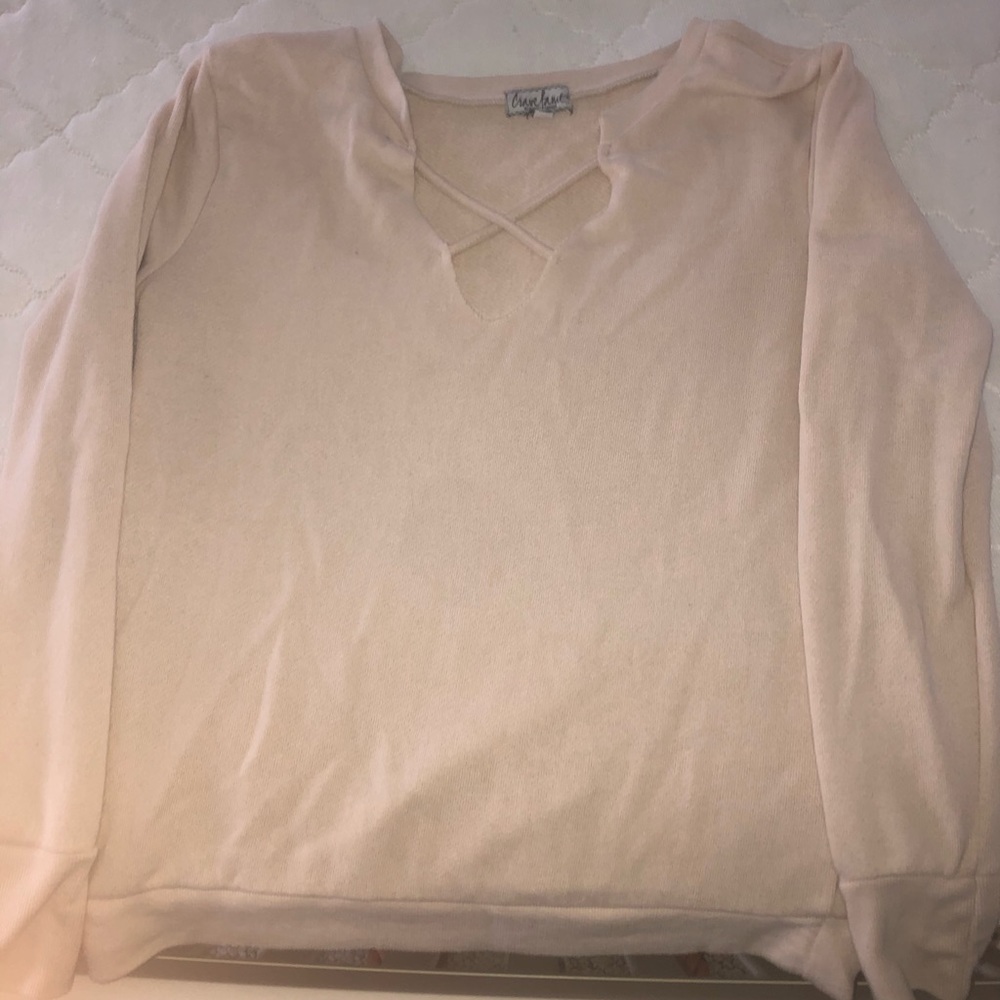 Tan long sleeve light sweater